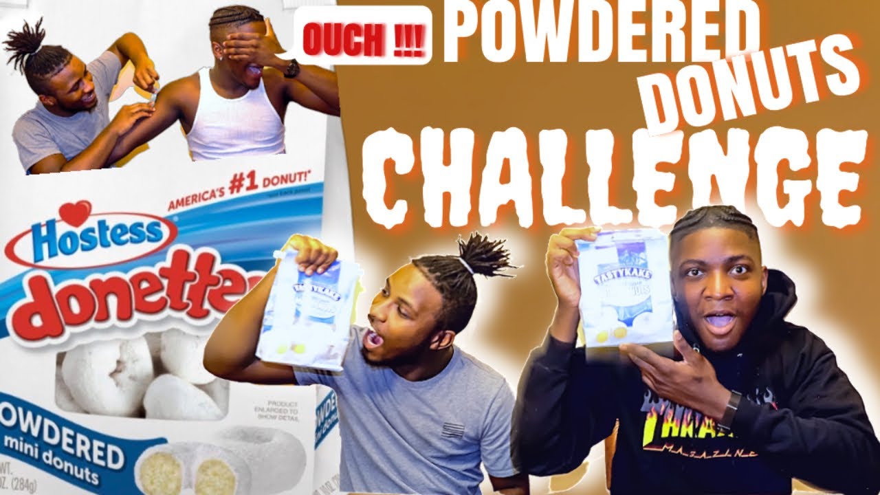 POWDER DONUT CHALLENGE 😂😂😂 YouTube