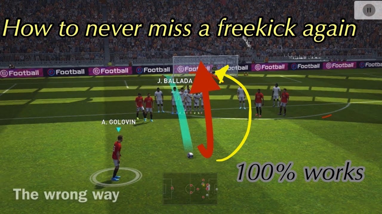 Free-kick Tutorial Pes 2020 Mobile| Dipping shot/ knuckleball| Never mías again