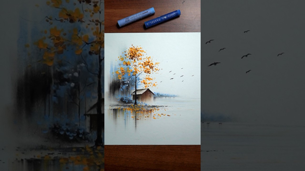 Oil pastel painting #drawing #mungyooilpastels #painting #watercolor #shorts