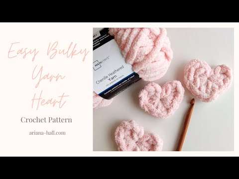 EASY BULKY CROCHET HEART PATTERN FOR VALENTINE'S DAY