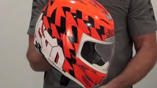 airmada stack full-face motorcycle helmet BLK Urban/Street riders Icon Airmada Doodle Full-Face Helmet