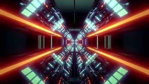 Endless Futuristic Science Fiction Tunnel   Free HD Video Clips