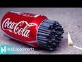 Experiment sparklers vs coca cola can