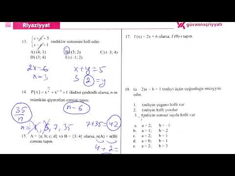 11ci sinif BURAXILIŞ İMTAHANI sınaq