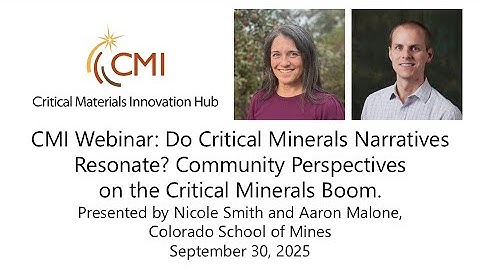 CMI Webinar: Do Critical Minerals Narratives Resonate? Community Perspectives