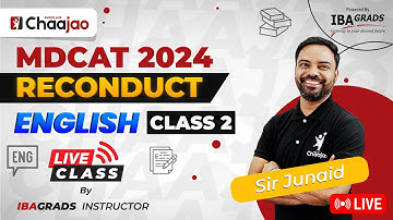 English Class-2 | Error Deduction | MDCAT Reconduct Prep | Chaajao Live