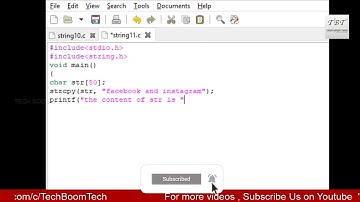 C PROGRAMING -strcpy function -Part 2