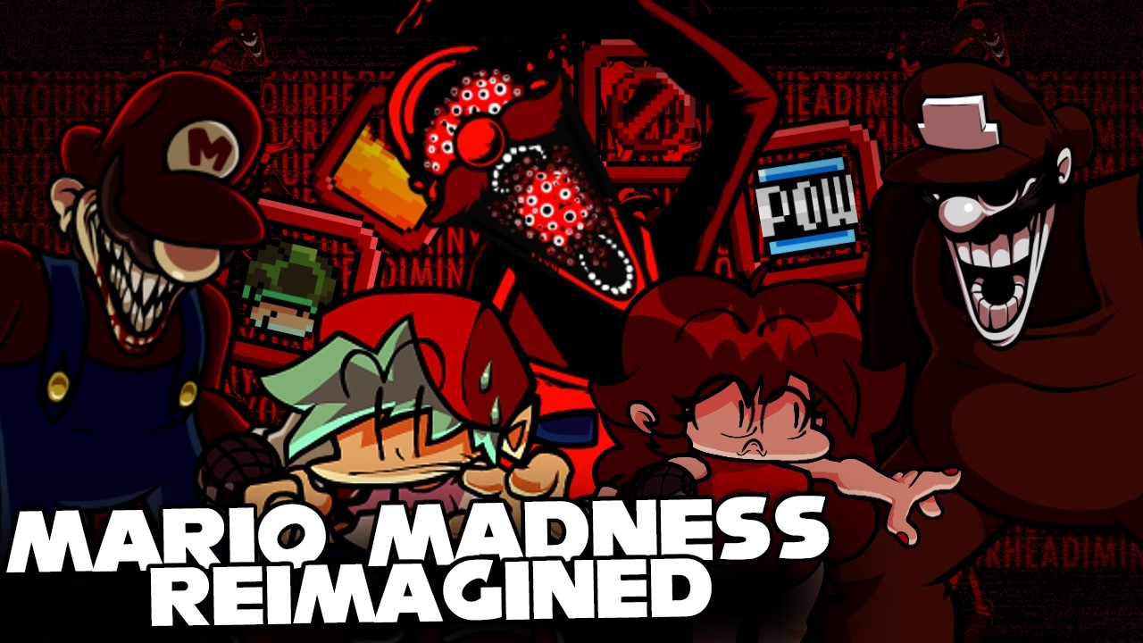 FNF | Mario Madness V2 REIMAGINED!! - (NEW SONG + LYRICS + MECHANIC + CUSTCENE) DEMO