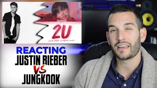 VOCAL COACH reacts to JUNGKOOK vs. JUSTIN BIEBER singing 2U