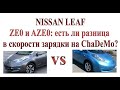 Быстрая зарядка NISSAN LEAF: Есть ли разница между ZE0 и АZE0?