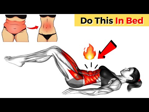 Do These 5 Exercises In Bed Lose Hanging Lower Belly Fat | Get Flat Abs In 2 Weeks By Doing This!|