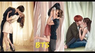 BTS HAYALİ KIZ ARKADAŞLARI İLE FANART /// BTS IMAGINE GİRLFRIEND FANART