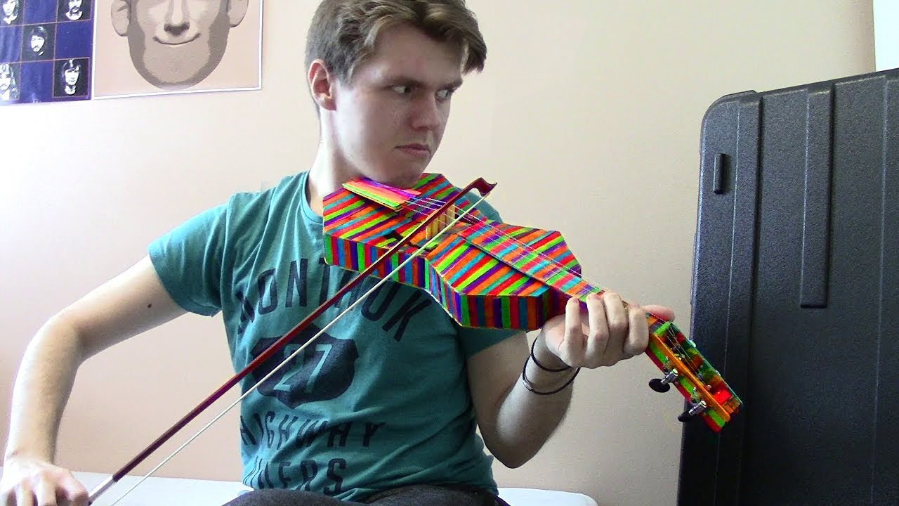 I MADE A VIOLIN OUT OF POPSICLE STICKS YouTube