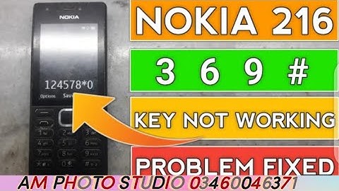 How to Nokia 216/ 3,6,9,# key not working problem solution AMPhotoStudio