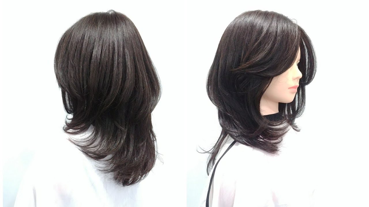 미디움 레이어드컷  41번 how to cut medium layered style