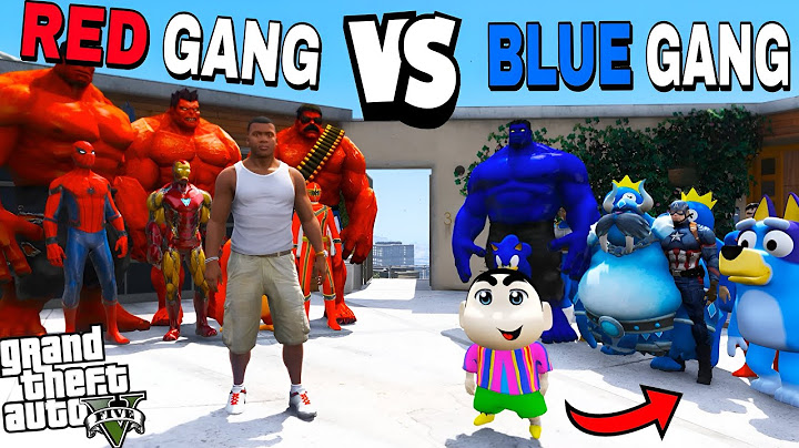 Franklin Red Gang Vs Shinchan Blue Gang Epic Battle In GTA 5!