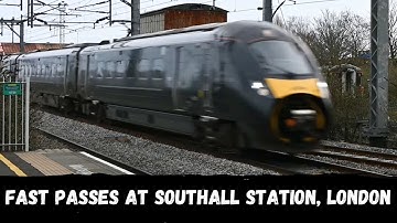 FAST passes at Southall Station London - GWR Class 800 & 387