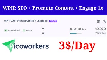 WPH SEO Promote Content Engage 1x task on picoworks | Picoworkers