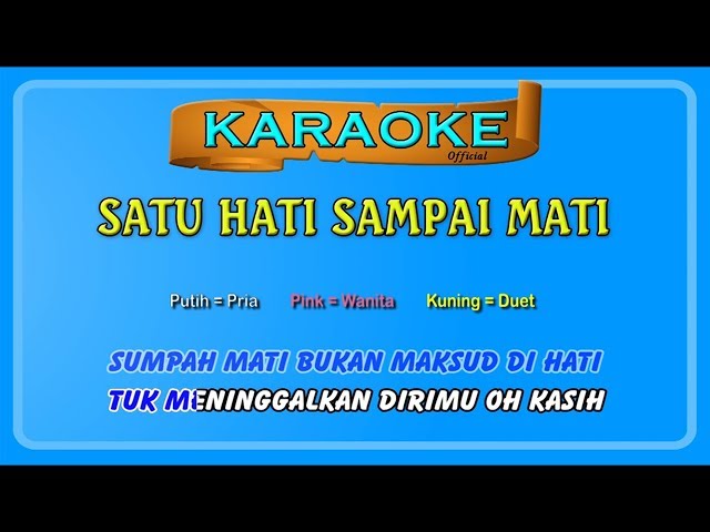 SATU HATI SAMPAI MATI (buat COWOK) ~ karaoke _ tanpa vokal pria class=