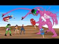 Evolution of She Hulk, SPIDERMAN, SUPERMAN, WONDER WOMAN vs Color PINK VENOM | SUPER HEROES MOVIES