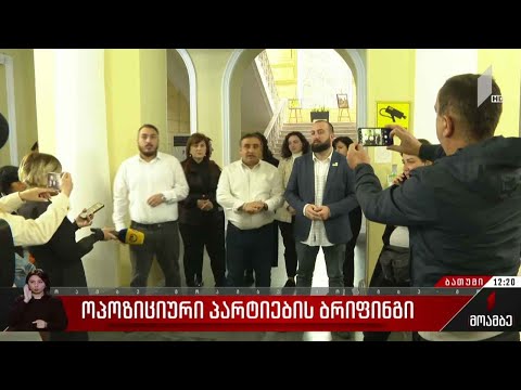 ოპოზიციური პარტიების ბრიფინგი