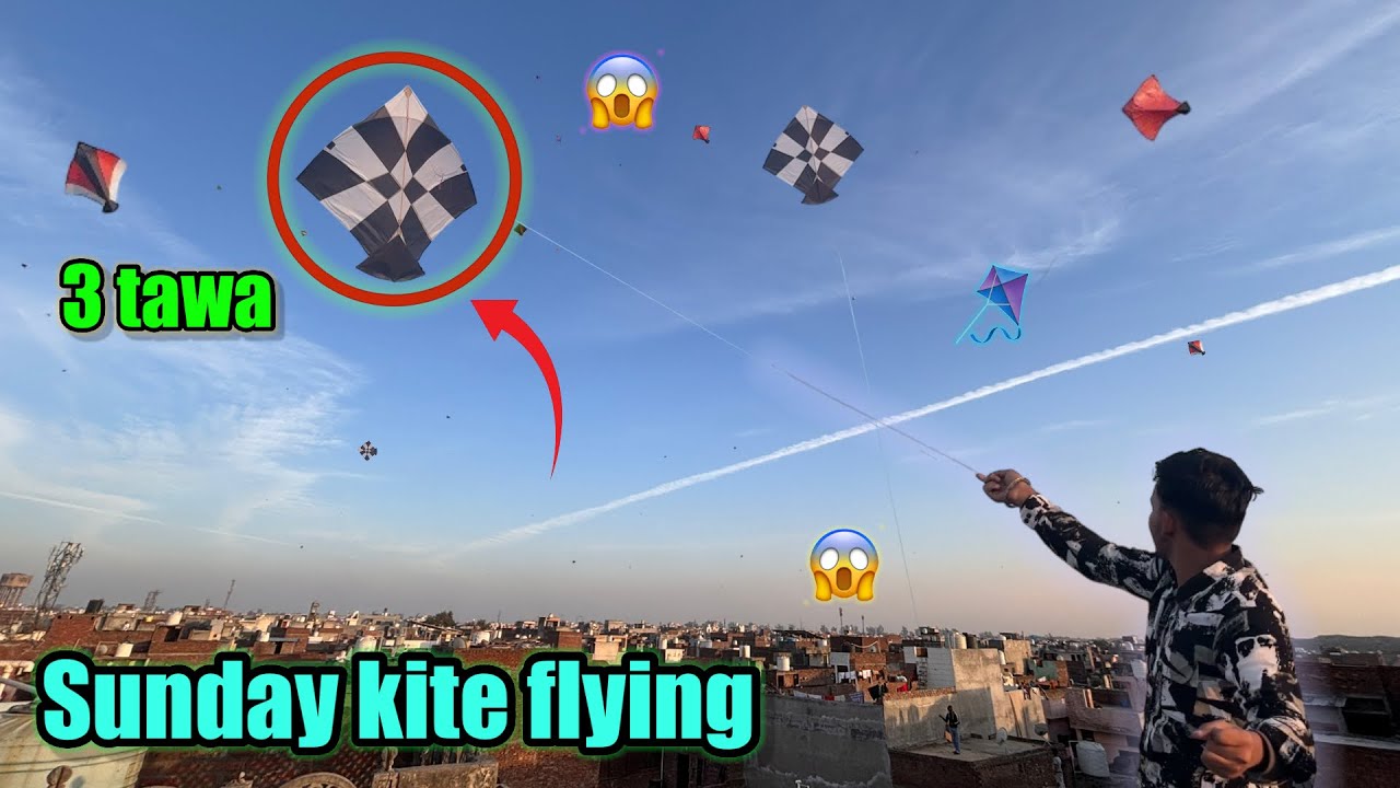 Kite flying on Sunday  😱* patangbaazi🪁 day104/150 chellange 
