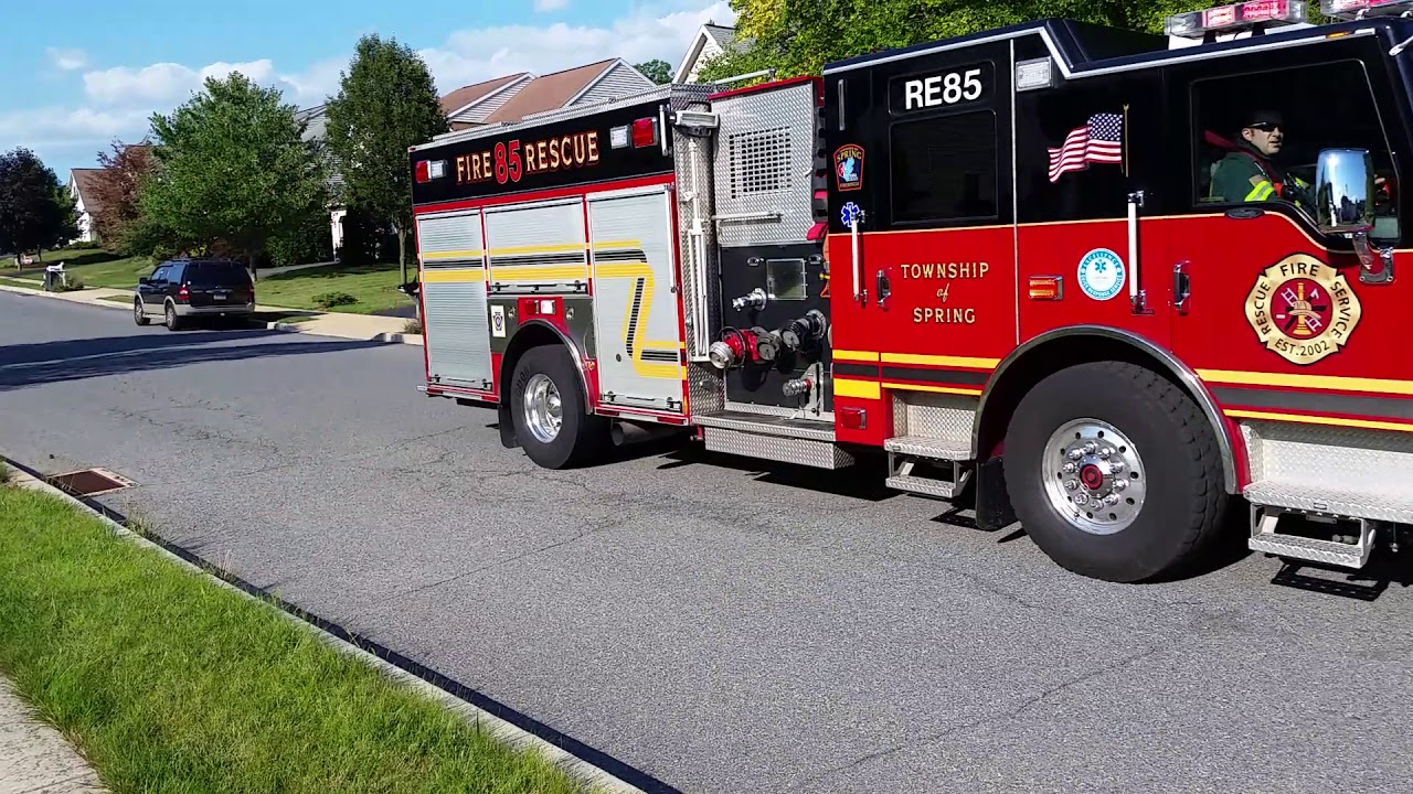 Engine 85 Rescue85 TSFRS Rescue Engine 85 - Responding to A Fire Alarm - YouTube
