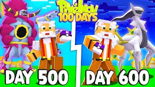 Tóm Tắt 600 Ngày Minecraft Pixelmon Sinh Tồn Siêu Khó Triệu Hồi Đấng Sáng Tạo !!