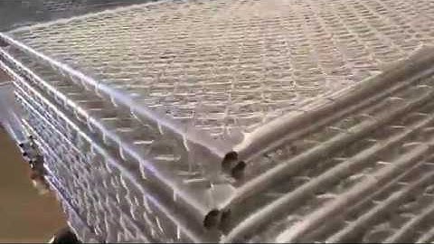 Making Chain Link Panels, Temporary Fence