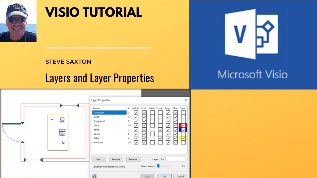 visio layers in presentation mode