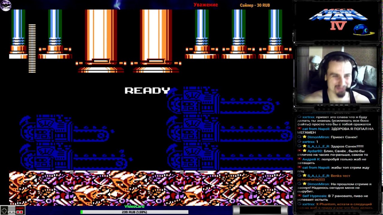 Rockman 4 | Mega Man 4 прохождение 100%| Игра на (Dendy, Nes, Famicom, 8 bit) Capcom 1991 Стрим RUS