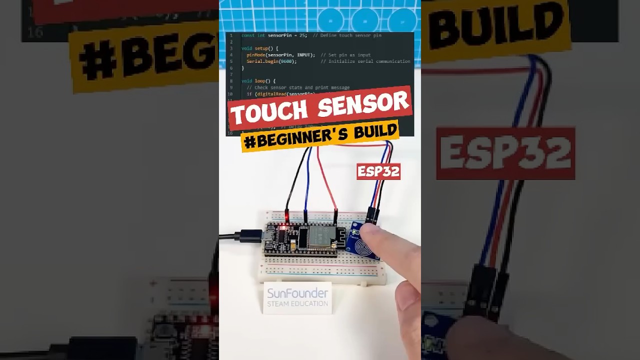 ESP32 Touch Sensor Project #arduino #electronics #engineering #arduinoproject  #esp32
