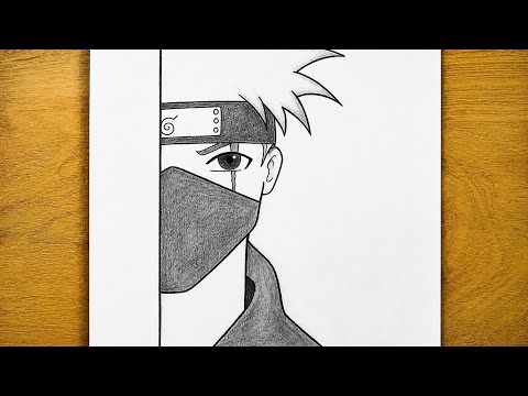 How to Draw Kakashi Hatake Step by Step | Easy Naruto Drawing Tutorial for Beginners