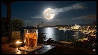 Mallorca Night Under the Flower Moon | Calm Waves &amp; Piano BGM