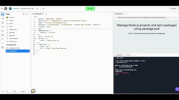 05 Add a Version to Your package.json - FreeCodeCamp - Backend Dev & APIs -Managing Packages w/ NPM