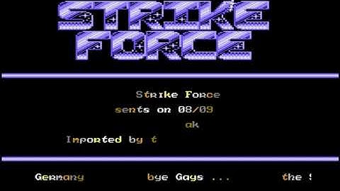 Strike Force Intro - Commodore 64 - C64 - Fast Break - Cracktro PAL