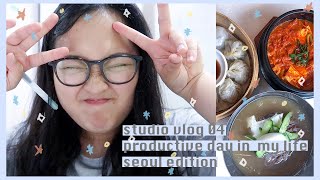 studio vlog 04 || day in my life in korea (+study with me) || korea university exchange student