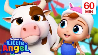 The Farm Animals Song! | Little Angel | Animals for Kids | Sing Along | Learn about Animals