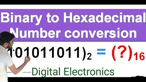Binary to Hexadecimal conversion In Hindi | How to Convert Binary to Hexadecimal