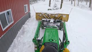 Plowing Snow John Deere 3038E Tractor Ourbig Houseinthelittlewoods