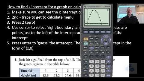 FM 30 6.4 Finding x intercepts in regression functions (TI 83)