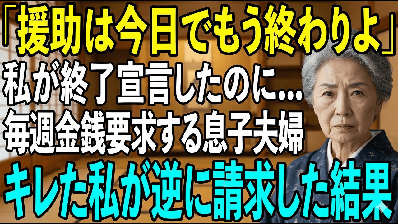 援助終了後も金銭要求する息子夫婦。逆に2000万円請求したら態度が豹変！