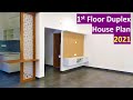 East Facing Duplex House 1st Floor Planning and Tour (Living, Pooja and a Master Bedroom )