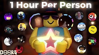 I Gave 14 DoorsTubers ONE Hour on a BRAND NEW Doors Account!