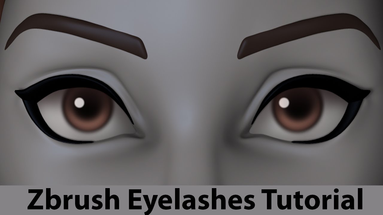 creating eyelashes zbrush