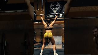 American Fitness Woman Hits A Pr Overhead Anuxlift