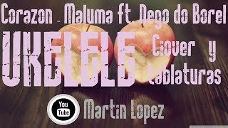 Miniatura del video "REGGAETON CON UKELELE | Corazon - Maluma ft. Nego do Borel (tutorial/cover ukelele)"