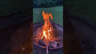 One try and the fire lights! It’s a good day! #fun #camping #iowa #tent #fire #wood #good #blessed d