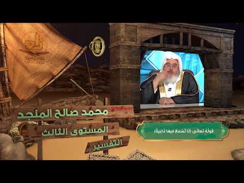 قوله تعالى لا تسمع فيها لاغية  من محاضرات التفسير  المستوى الثالث