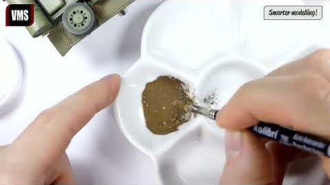 Weather a model tank with pigments dry earth effects VMS Alkyd binders weathering Tutorial Part 2